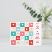 ヴィンテージのアドベントカレンダーの個人用設定 シーズンポストカード (スタンド正面)