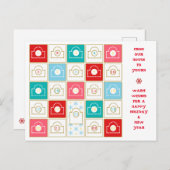 ヴィンテージのアドベントカレンダーの個人用設定 シーズンポストカード (正面/裏面)