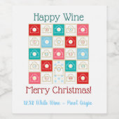 ヴィンテージのアドベントカレンダーの個人用設定 ワインラベル (シングルラベル)