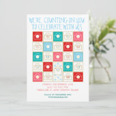 ヴィンテージのアドベントカレンダーの個人用設定 招待状 (スタンド正面)