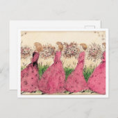 ヴィンテージのアニー・フレンチの花嫁の仲間たちのはがき ポストカード (正面/裏面)