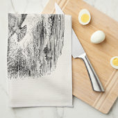 ヴィンテージのアヒルによって勘定書を出されるPlatypusパーソナライズな動物 キッチンタオル (四つ折り)