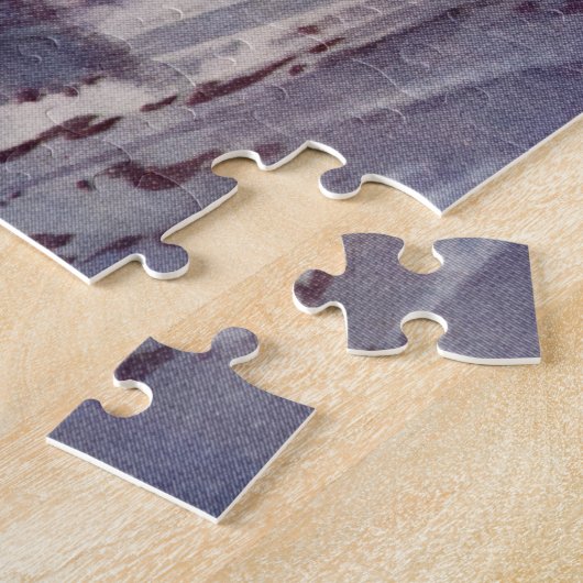 ヴィンテージのアヒルのハンターのスポーツマンのボートのジグソーパズル ジグソーパズル (側面)