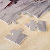 ヴィンテージのアヒルのハンターの海のカヤックのライフルのジグソーパズル ジグソーパズル (側面)