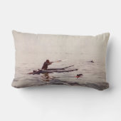 ヴィンテージのアヒルの狩りのボートのスポーツマンの家の装飾の枕 ランバークッション (裏面)