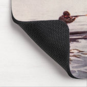 ヴィンテージのアヒルの狩りの海のカヤックのスポーツマンのマウスパッド マウスパッド (コーナー)