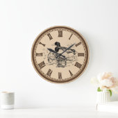 ヴィンテージのアヒルローマ数柱時計の装飾 ラージ壁時計 (ホーム)