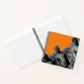 ヴィンテージのアフリカの水色の白黒 ノートブック (内部)