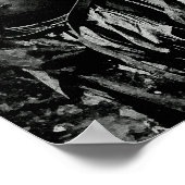 ヴィンテージのアフリカの水色の白黒 ポスター (角)