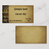 ヴィンテージのアフリカの泥の布 名刺 (正面/裏面)