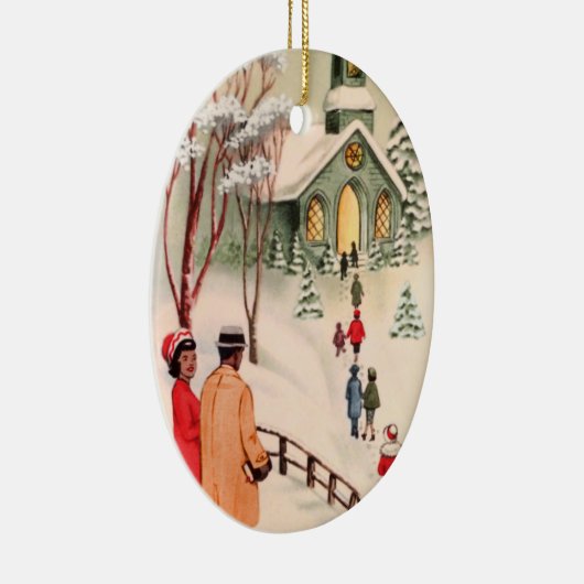 ヴィンテージのアフリカ系アメリカ人のクリスマスのオーナメント セラミックオーナメント (右)