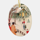 ヴィンテージのアフリカ系アメリカ人のクリスマスのオーナメント セラミックオーナメント (裏面)