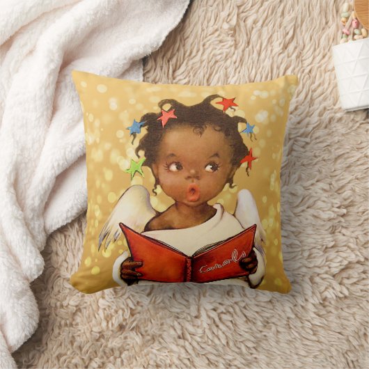 ヴィンテージのアフリカ系アメリカ人のクリスマスの枕 クッション (ブランケット)