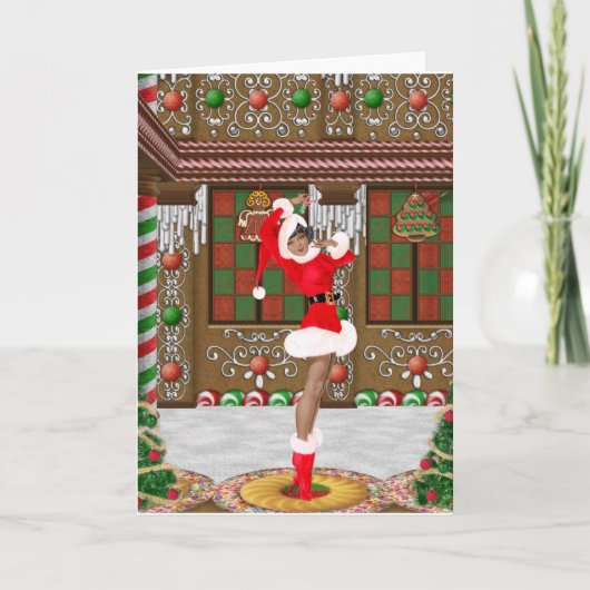 ヴィンテージのアフリカ系アメリカ人のクリスマスカード カード (正面)