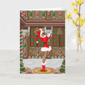 ヴィンテージのアフリカ系アメリカ人のクリスマスカード カード (黄色い花)