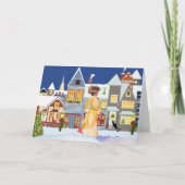 ヴィンテージのアフリカ系アメリカ人のクリスマスカード カード (正面)