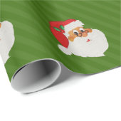 ヴィンテージのアフリカ系アメリカ人のサンタのポップアート ラッピングペーパー (ロールコーナー)