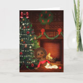 ヴィンテージのアフリカ系アメリカ人クリスマスカード カード (正面)