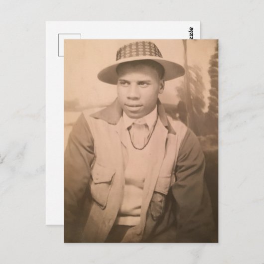 ヴィンテージのアフリカ系アメリカ人男性 ポストカード (正面/裏面)
