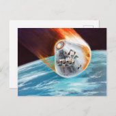 ヴィンテージのアポロ司令部を描いた概念 ポストカード (正面/裏面)