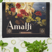 ヴィンテージのアマルフィイタリア手タオル キッチンタオル (折り畳み)