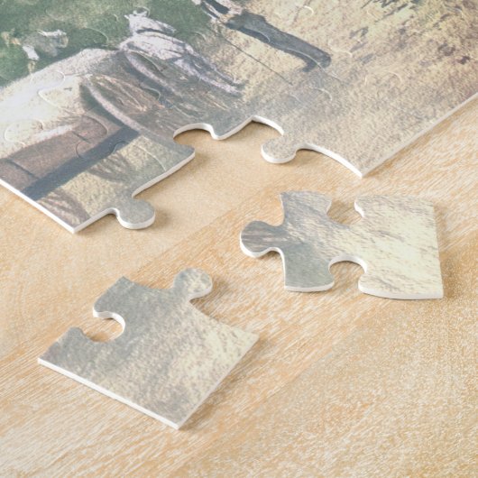 ヴィンテージのアマン派の農場場面パズル ジグソーパズル (側面)