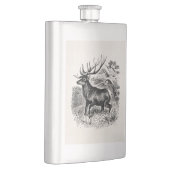 ヴィンテージのアメリカのオオシカのパーソナライズで古いイラストレーション フラスク (右)