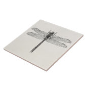 ヴィンテージのアメリカのトンボのドラゴンのはえのテンプレート タイル (側面)