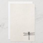 ヴィンテージのアメリカのトンボのドラゴンのはえのテンプレート 便箋 (正面/裏面)