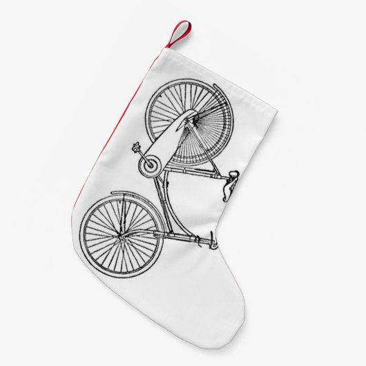 ヴィンテージのアメリカの自転車の図表 スモールクリスマスストッキング (正面 (吊り時))