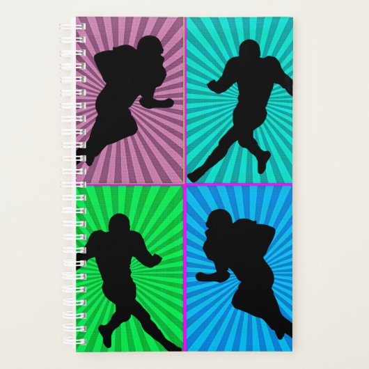 ヴィンテージのアメリカンフットボール選手 プランナー手帳 (正面)