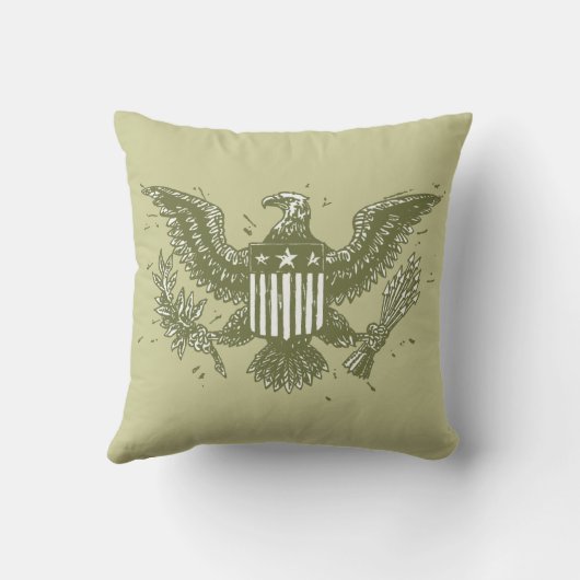 ヴィンテージのアメリカ人のワシ クッション (裏面)