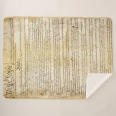 ヴィンテージのアメリカ合衆国憲法 シェルパブランケット (正面(横))