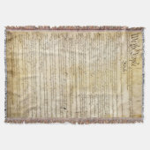 ヴィンテージのアメリカ合衆国憲法 スローブランケット (正面)