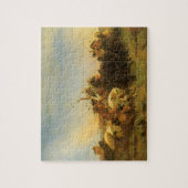 ヴィンテージのアメリカ西部芸術、ウィマールの「バッファロー・ハント」 ジグソーパズル (縦)