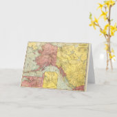 ヴィンテージのアラスカの地図 カード (黄色い花)