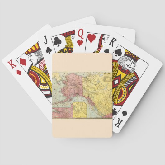 ヴィンテージのアラスカの地図 トランプ (裏面)