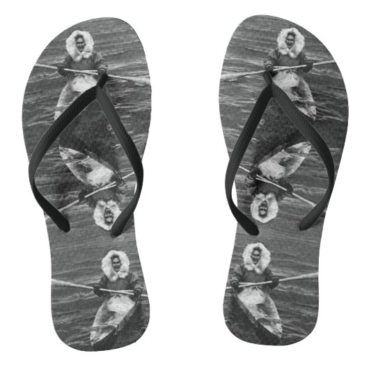 ヴィンテージのアラスカ・エスキモとカヤック ビーチサンダル (ソール)