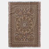 ヴィンテージのアラビア語パターン スローブランケット (正面縦)