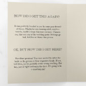 ヴィンテージのアリスおもしろい結婚は 三つ折りプログラム (内部最初)