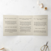 ヴィンテージのアリスおもしろい結婚は 三つ折りプログラム (内部)