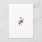 ヴィンテージのアリスがワンダーランド結婚式のレセプション エンクロージャーカード (裏面)