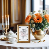 ヴィンテージのアリスがワンダーランド遊うさぎのカード テーブルナンバー