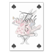 ヴィンテージのアリスがワンダーランド遊うさぎのカード テーブルナンバー (裏面)