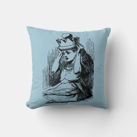 ヴィンテージのアリスと女王の王冠 クッション (正面)
