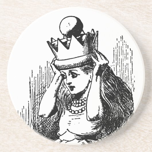 ヴィンテージのアリスと女王の王冠 コースター (正面)
