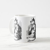 ヴィンテージのアリスと女王の王冠 コーヒーマグカップ (正面左)
