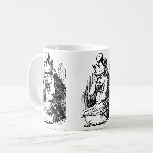 ヴィンテージのアリスと女王の王冠 コーヒーマグカップ (正面左)