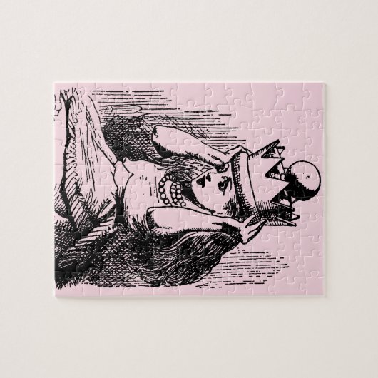 ヴィンテージのアリスと女王の王冠 ジグソーパズル (横)