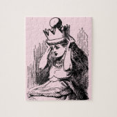 ヴィンテージのアリスと女王の王冠 ジグソーパズル (縦)